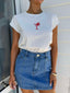 MAURICE DENIM SKIRT - MID BLUE