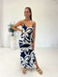 CALLISTA MAXI DRESS - BLUE AND WHITE