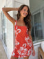DIDI LINEN DRESS - CORAL FLORAL