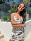 DIDI LINEN DRESS - TANNED FLORAL