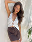 CANTERBURY SKIRT - CHOCOLATE