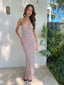 CALLISTA MAXI DRESS -BROWN WITH WHITE FLORAL