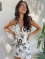 SABINE DRESS - TANNED FLORAL