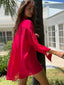 TAMALA SHEER SHIRT - RED
