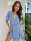 BELLANY DRESS - BLUE FLORAL