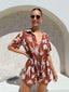 PANIA PLAYSUIT - BRONZE PALM
