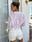 BAHAMAMS STRIPE SHIRT - COTTAGE RED