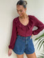 PIPPA BLOUSE- BURGUNDY