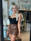 BILLY FAUX LEATHER SHORT- CHOCOLATE