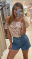 STILLA OFF SHOULDER TOP - FLORAL