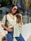 SHAE BOYFRIEND SHIRT - BUTTER