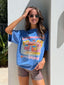 CARAVAN BADDIE OVERSIZED ACID WASH - BLUE