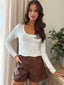 WINNIE SCALLOPED TOP - WHITE