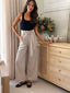 PAPER BAG WAIST WIDE LEG  - TAUPE