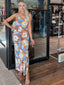 CALLISTA MAXI DRESS - ABSTRACT FLORAL