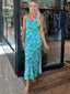CALLISTA MAXI DRESS - BLUE GREEN FLORAL