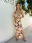 CALLISTA MAXI DRESS - BURGUNDY FLORAL