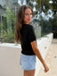 SUMMER KNIT TOP - BLACK