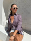 SHAE BOYFRIEND SHIRT - CHOC