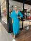 MIRAMAR TWIST MAXI DRESS - LAGOON