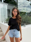 SUMMER KNIT TOP - BLACK