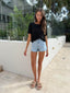 SUMMER KNIT TOP - BLACK