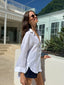 SHAE BOYFRIEND SHIRT - WHITE