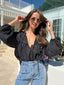 GYPSY BLOUSE - BLACK