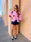 LOVE TIE KNIT-PINK