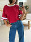 BOYFRIEND BOXY TEE - CHERRY