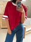 BOYFRIEND BOXY TEE - CHERRY