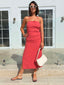 SEBASTIAN DRESS- DARK CORAL