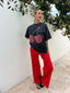 CHERRY BABY ACID WASH TEE - BLACK