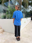LE FLEUR OVERSIZED TEE - BLUE