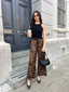 NOIR PANT-LEOPARD