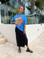 LE FLEUR OVERSIZED TEE - BLUE