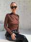 MAXX JERSEY TOP - ESPRESSO