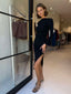 ALEXIS RUCHE MIDI DRESS - BLACK