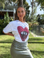 HEARTS CLUB OVERSIZE TEE - WHITE