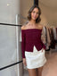 ZOZO PATTERNED KNIT - WINE