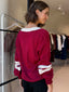 STASSY JERSEY SWEATER - BURGUNDY
