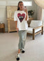HEARTS CLUB OVERSIZE TEE - WHITE