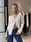 MARBLE KNIT TOP - CREAM
