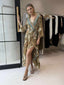NIKITA WRAP DRESS - GOLD