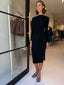 ALEXIS RUCHE MIDI DRESS - BLACK