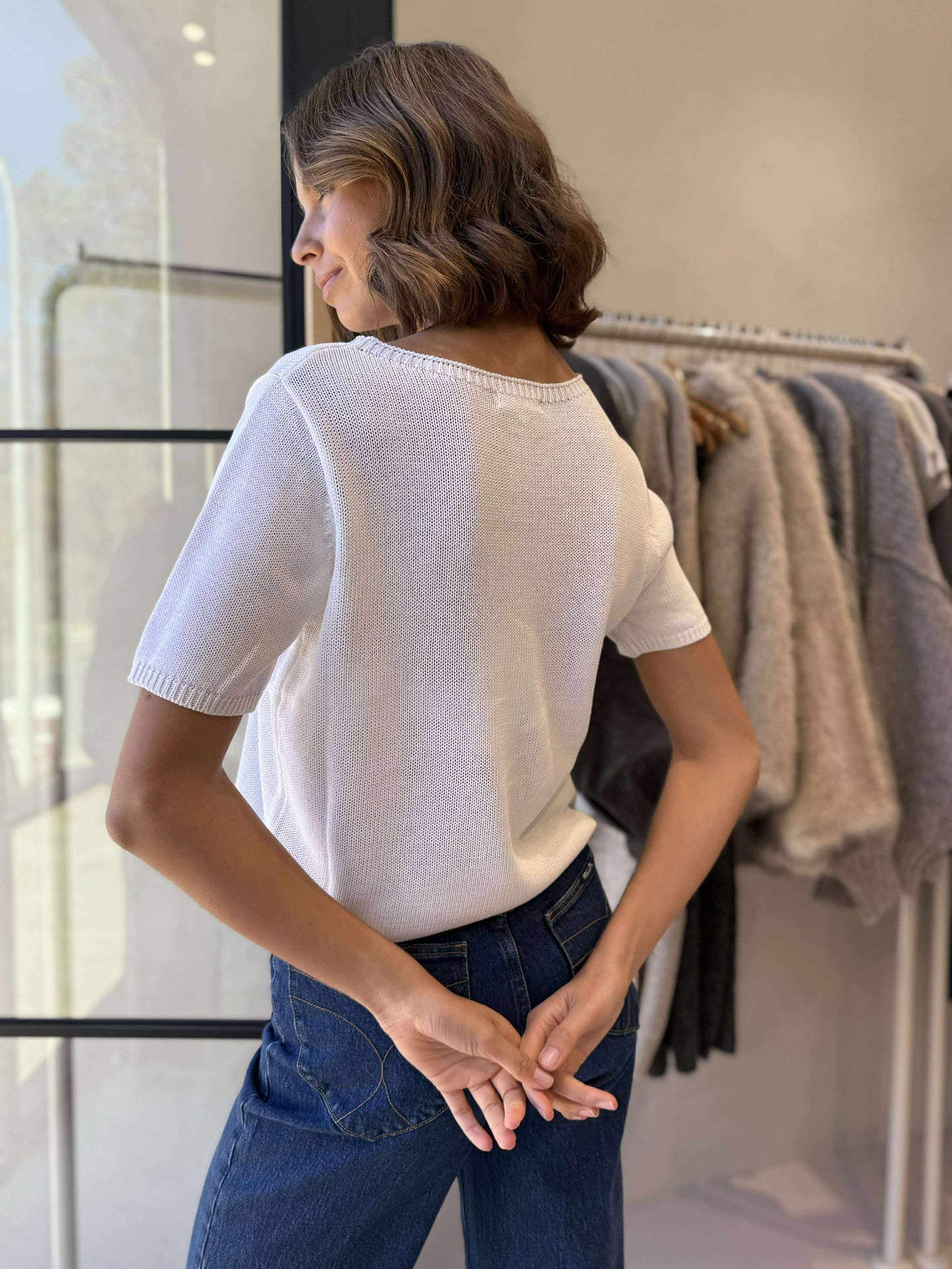 SUMMER KNIT TOP - WHITE