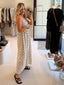 CHICAGO LINEN MAXI - BLACK & OAT