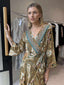 NIKITA WRAP DRESS - GOLD
