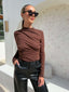 MAXX JERSEY TOP - ESPRESSO