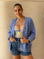 SOUL LONG SLEEVE CARDI - LIGHT BLUE